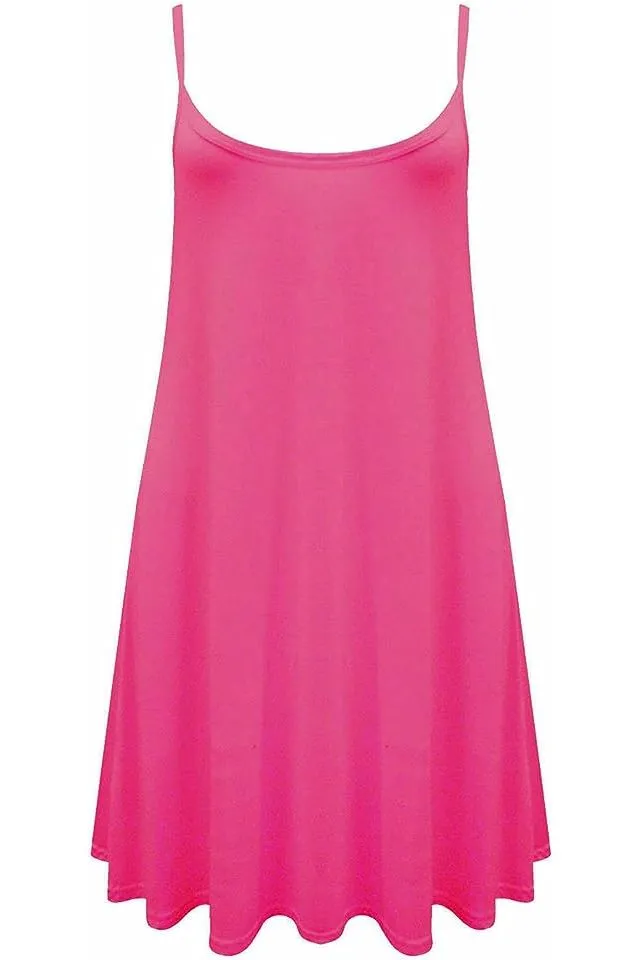 Plus Size Strappy Mini Dress Vest Top