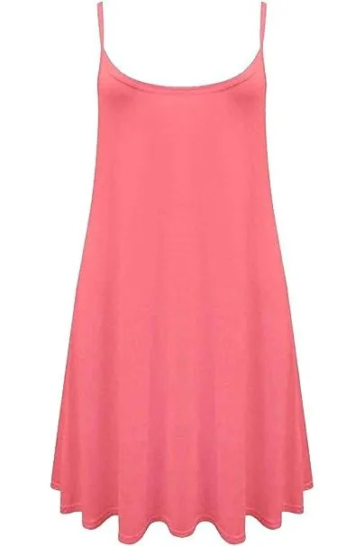 Plus Size Strappy Mini Dress Vest Top