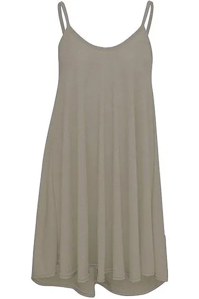 Plus Size Strappy Mini Dress Vest Top