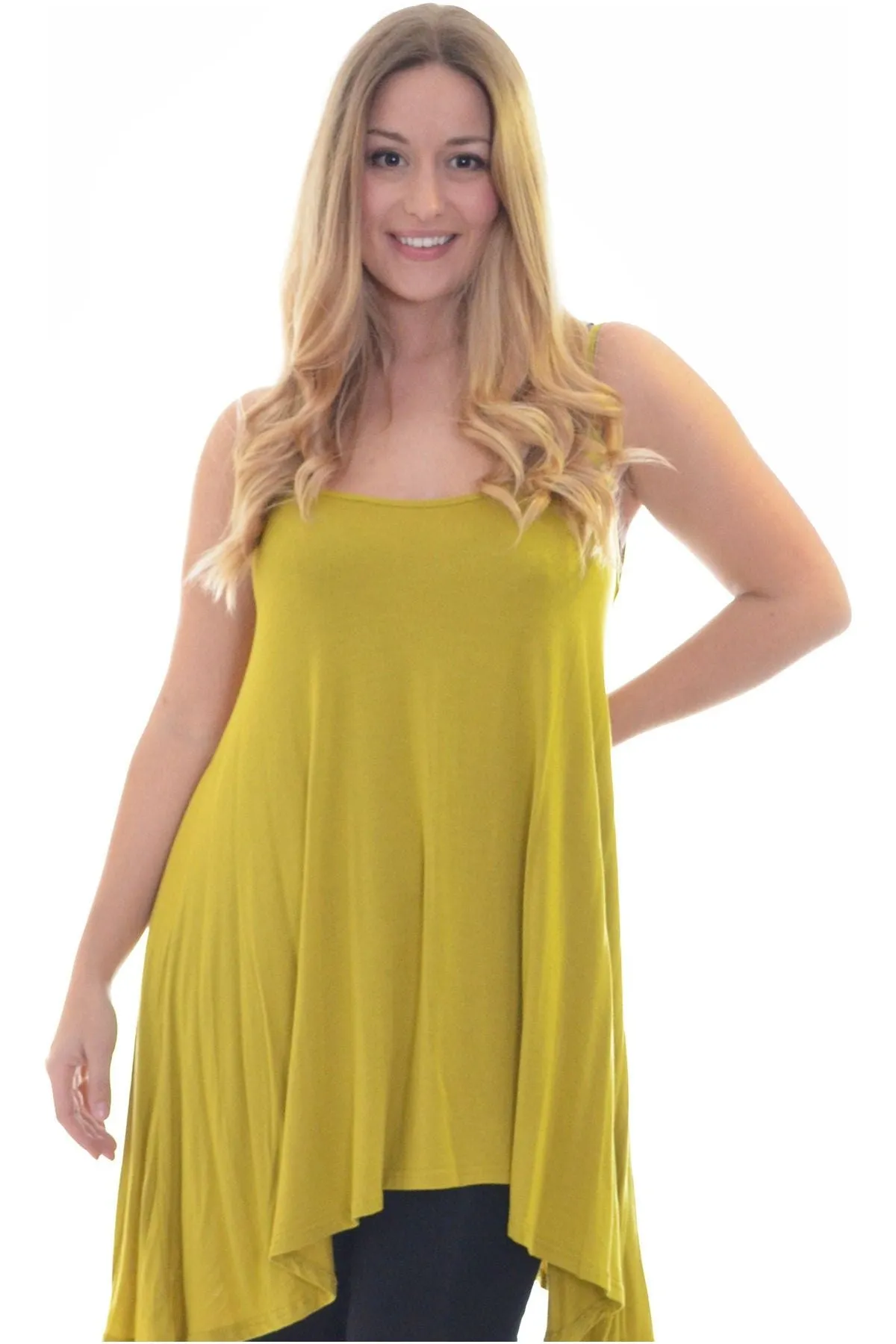 Plus Size Strappy Mini Dress Vest Top