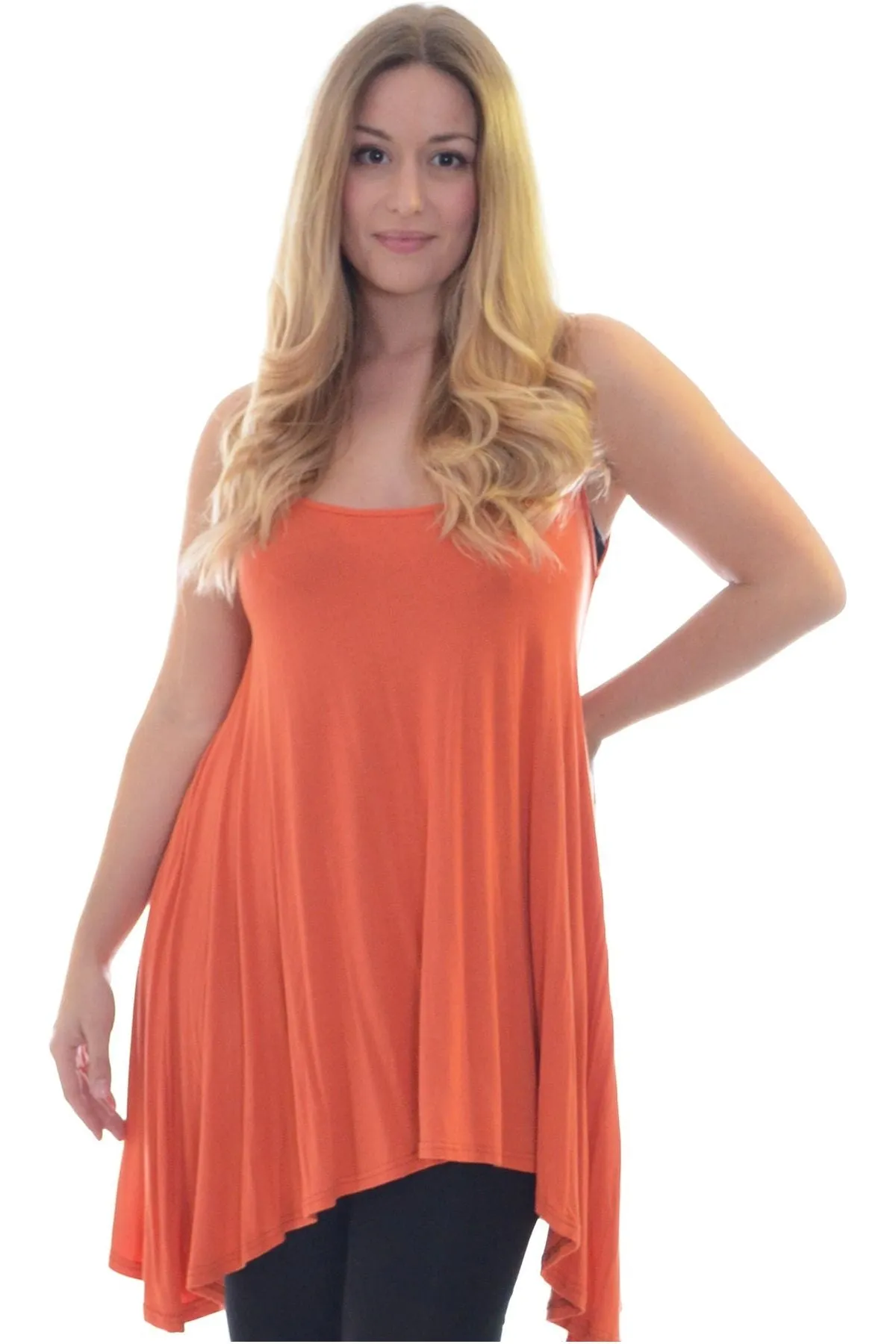 Plus Size Strappy Mini Dress Vest Top