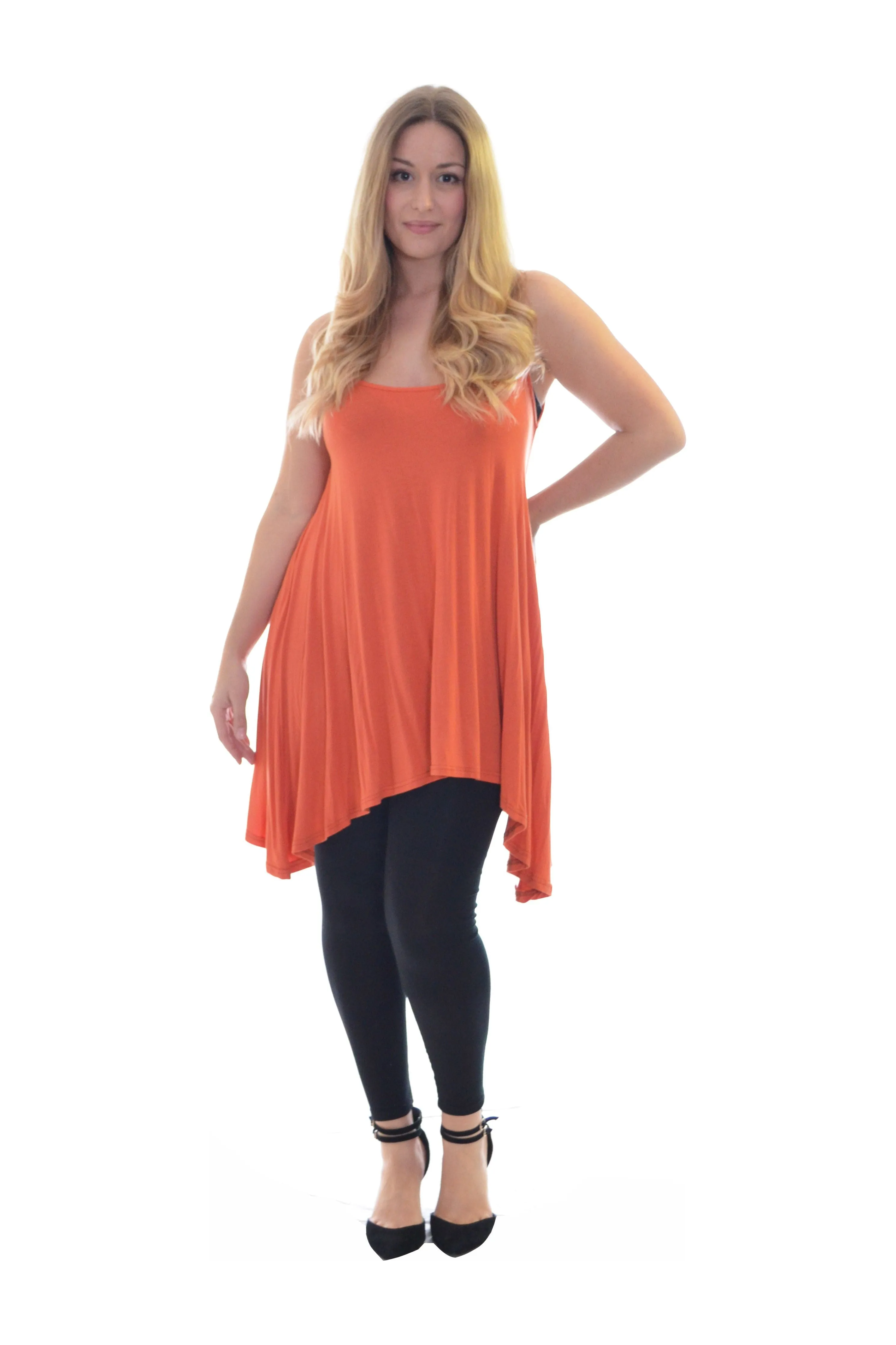 Plus Size Strappy Mini Dress Vest Top