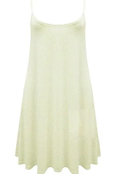 Plus Size Strappy Mini Dress Vest Top