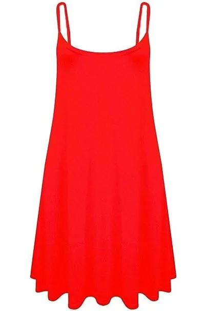 Plus Size Strappy Mini Dress Vest Top