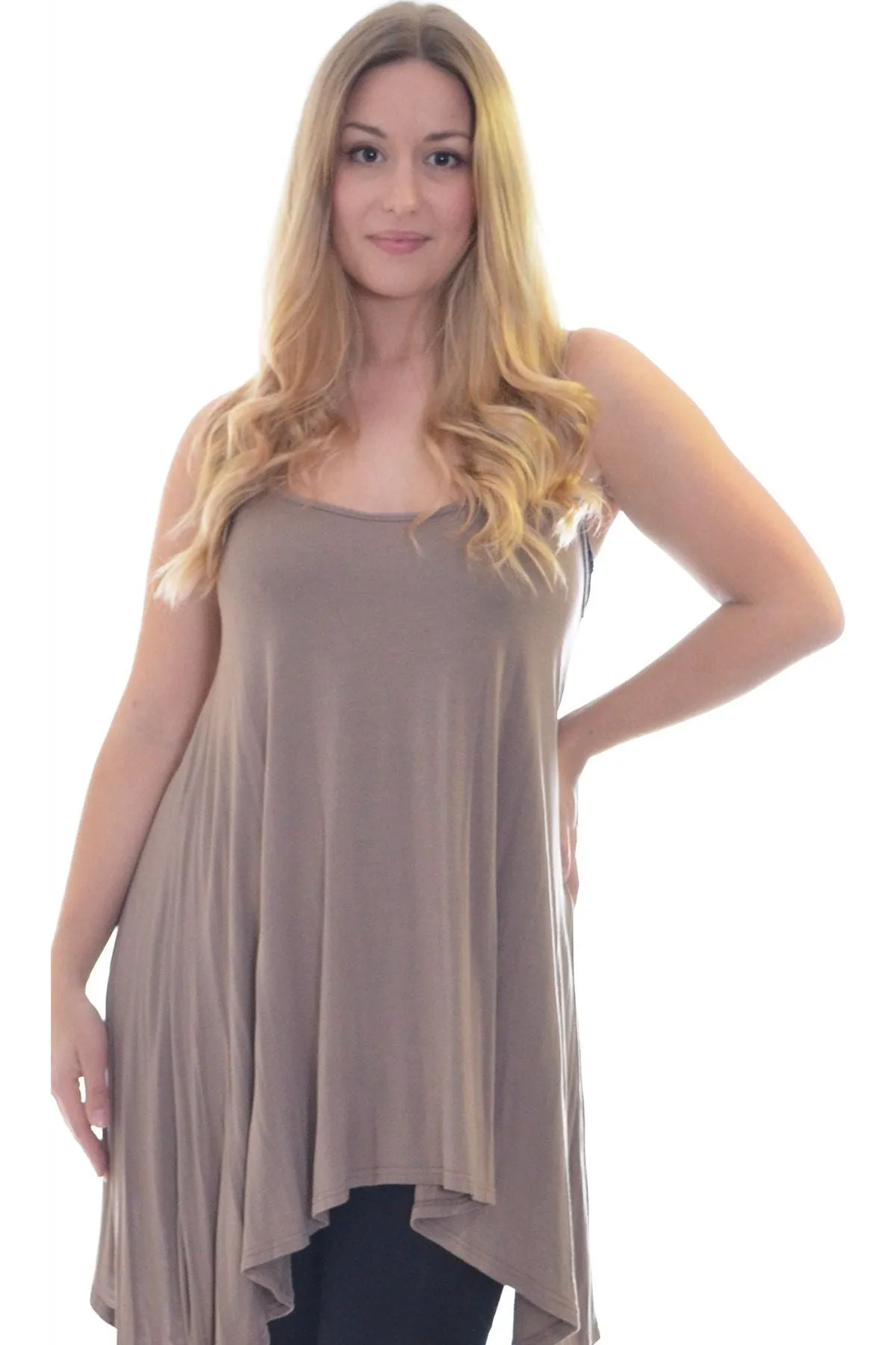 Plus Size Strappy Mini Dress Vest Top