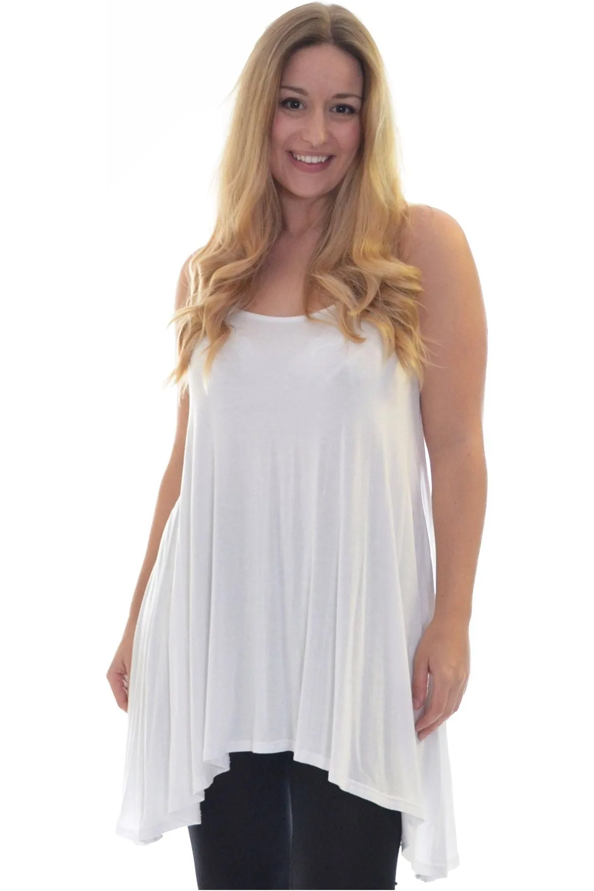 Plus Size Strappy Mini Dress Vest Top