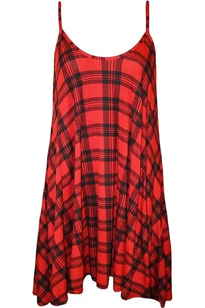 Plus Size Strappy Mini Dress Vest Top