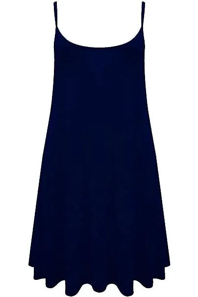 Plus Size Strappy Mini Dress Vest Top
