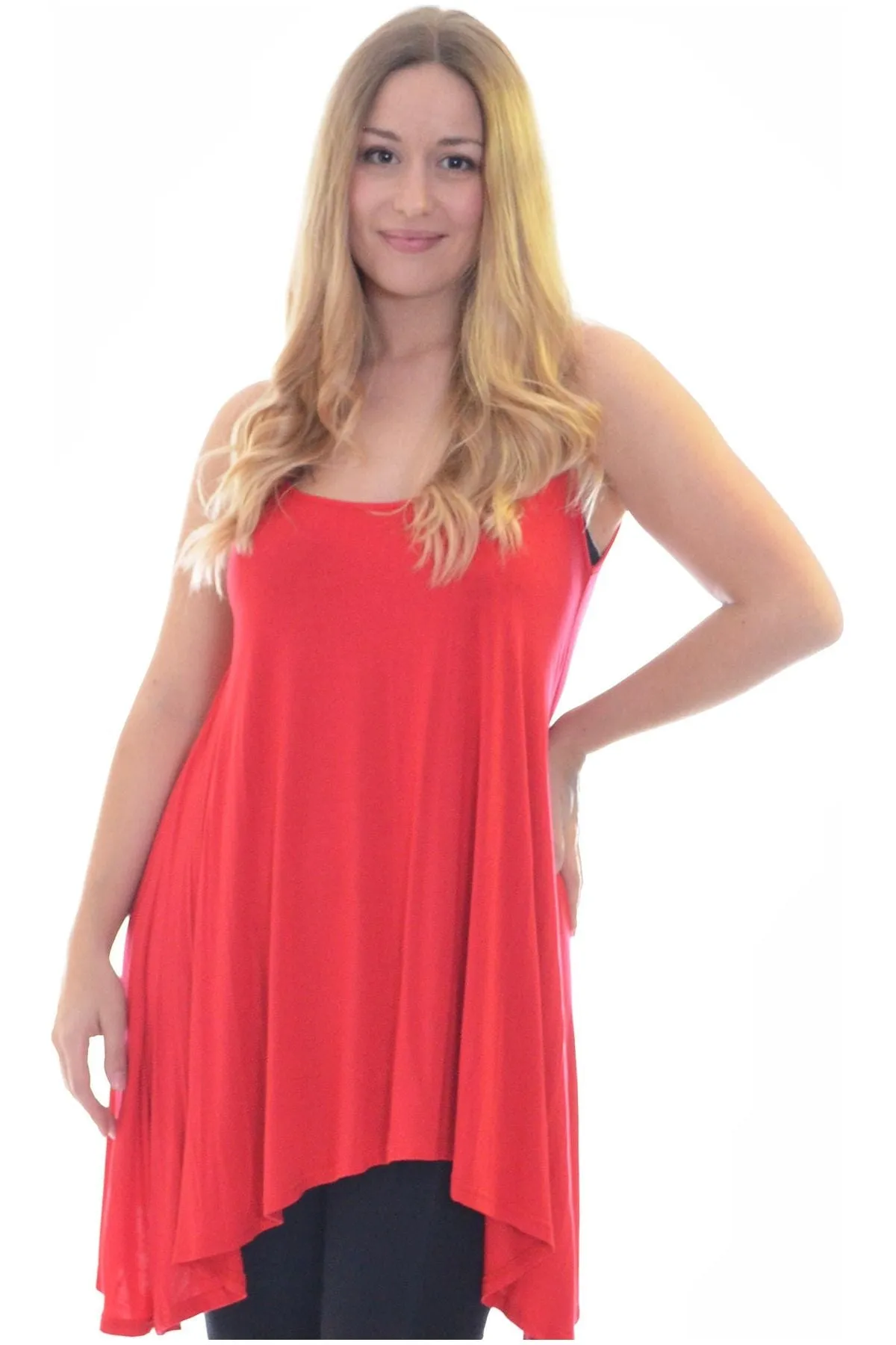 Plus Size Strappy Mini Dress Vest Top
