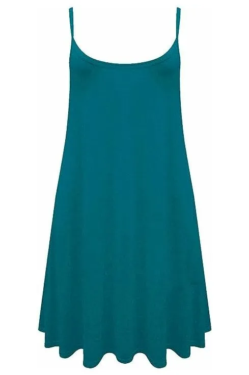 Plus Size Strappy Mini Dress Vest Top