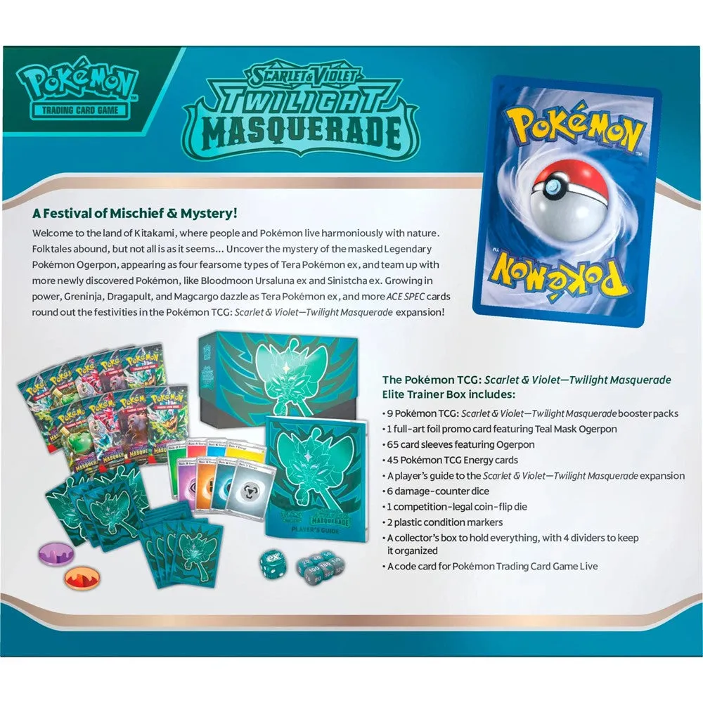 Pokemon TCG Scarlet Violet - Twilight Masquerade Elite Trainer Box