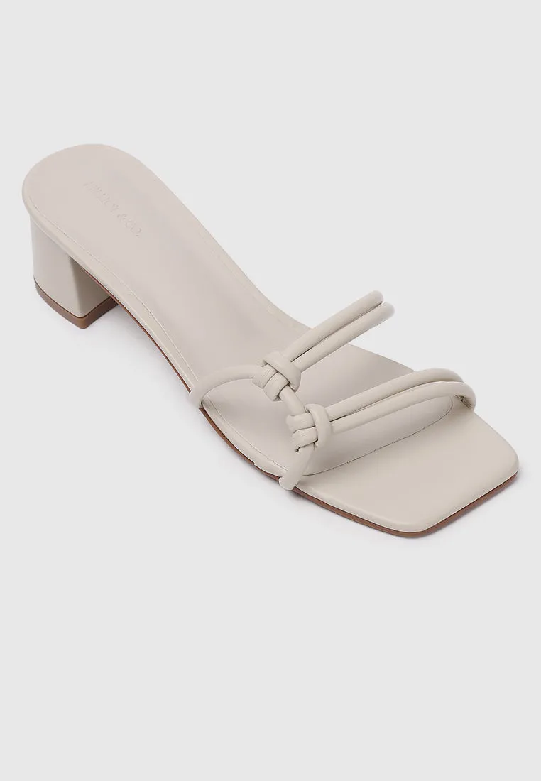 Rosetta Knotted Heels (Almond)