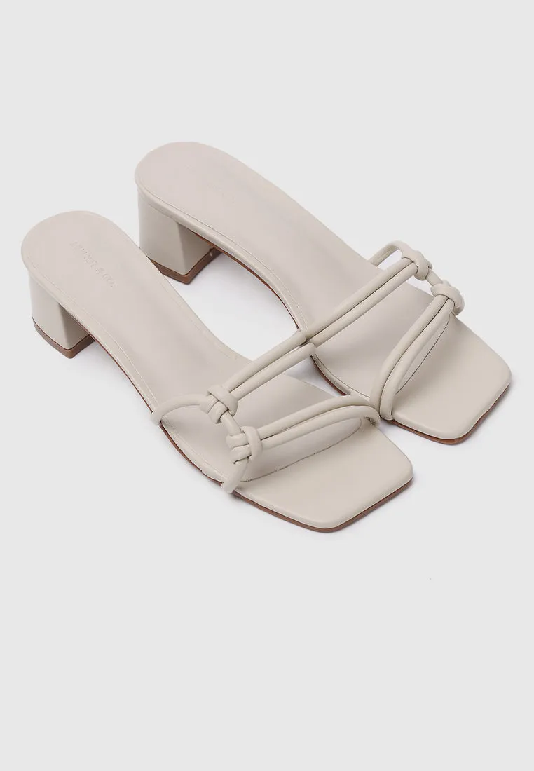 Rosetta Knotted Heels (Almond)