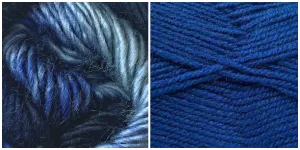 ROYAL BLUE   BLUE SKIES - Embossed Phoenix Vortex Shawl KIT