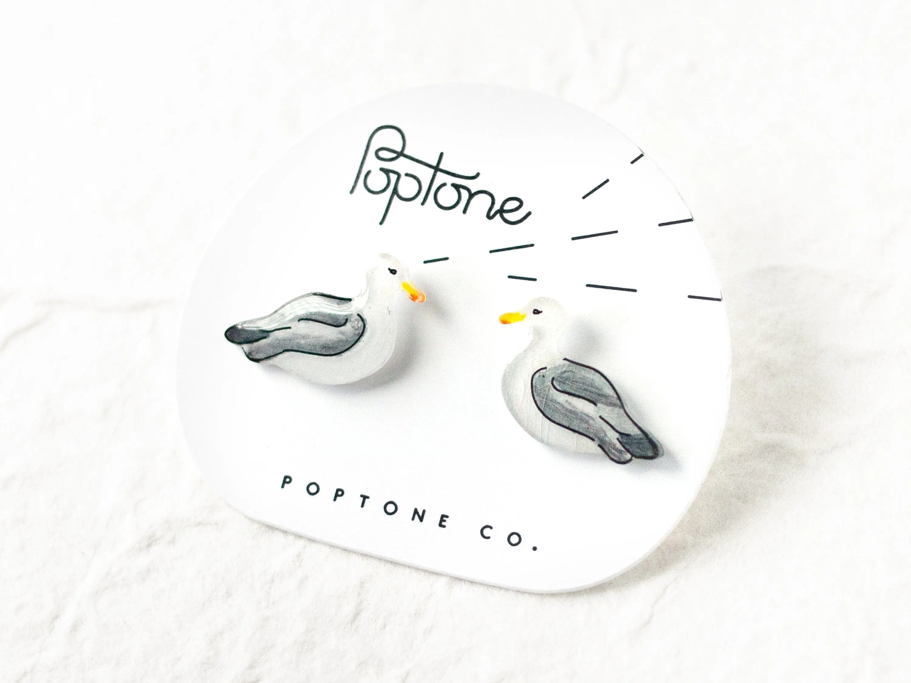 Sea Gull Stud Earrings | beach ocean earrings