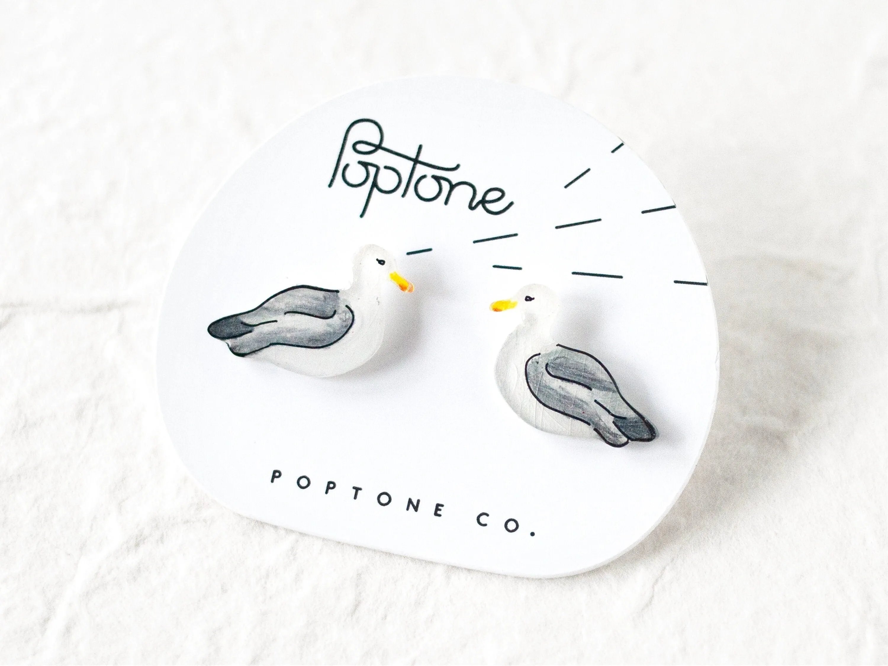 Sea Gull Stud Earrings | beach ocean earrings