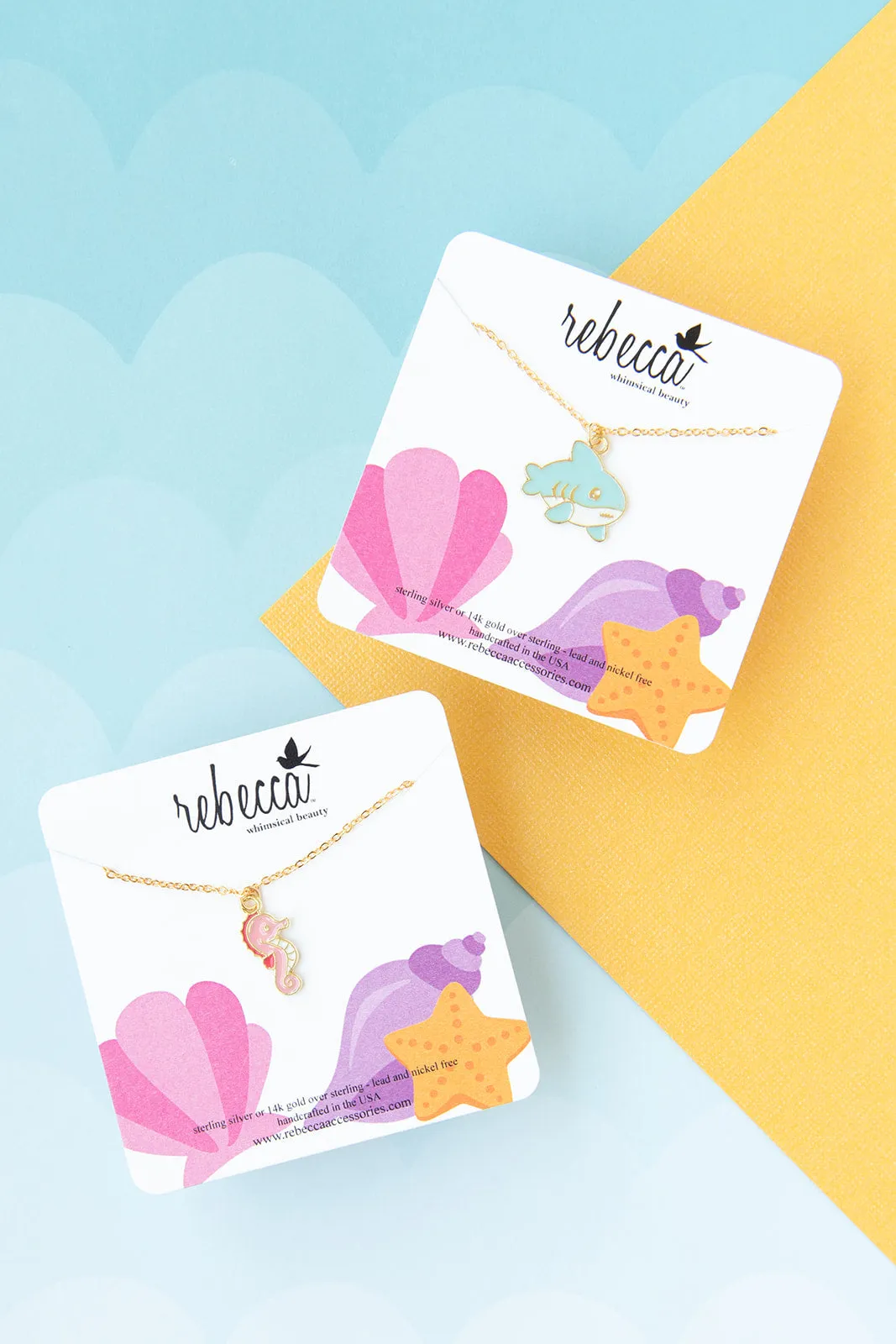 Shark Enamel Charm Necklace Children’s Jewelry