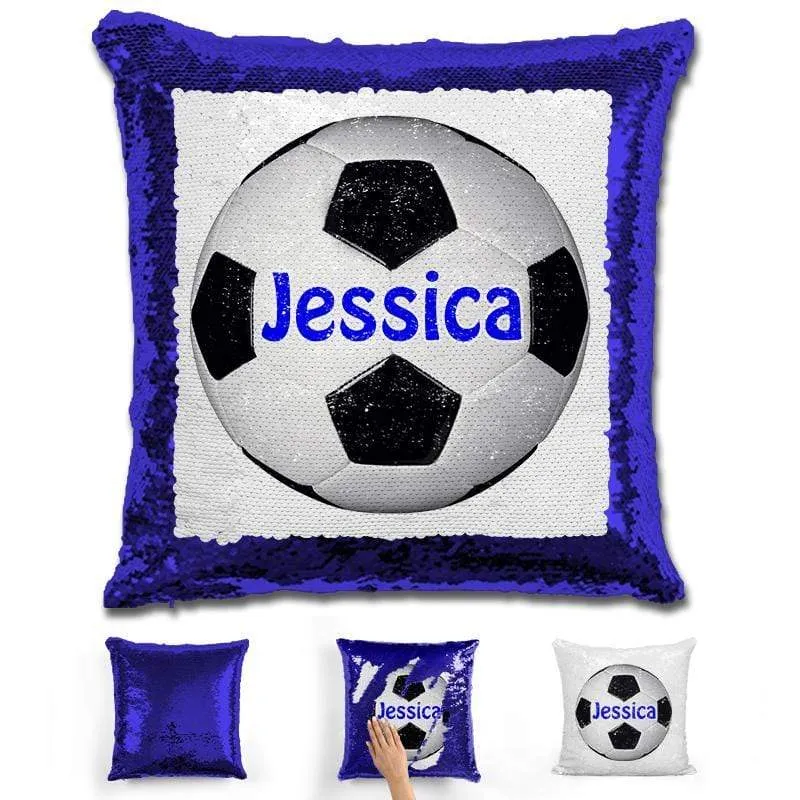 Soccer Personalized Magic Sequin Pillow
