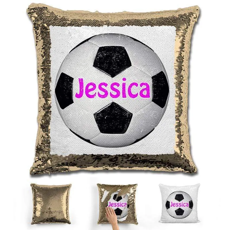 Soccer Personalized Magic Sequin Pillow