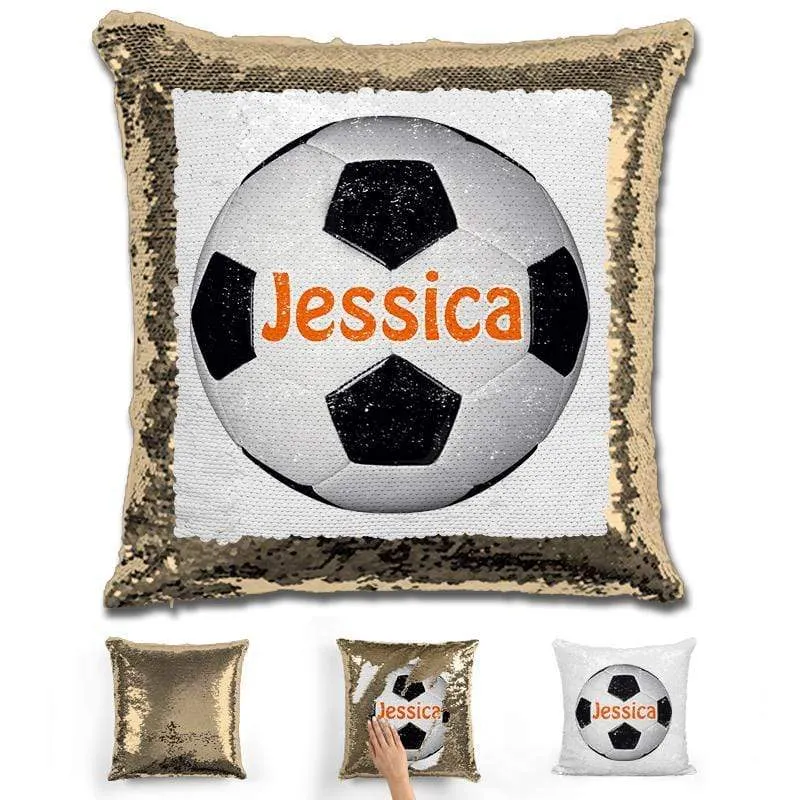 Soccer Personalized Magic Sequin Pillow