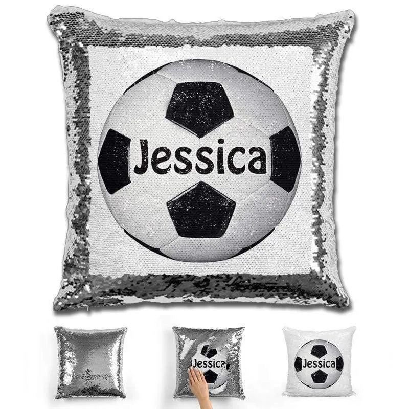 Soccer Personalized Magic Sequin Pillow