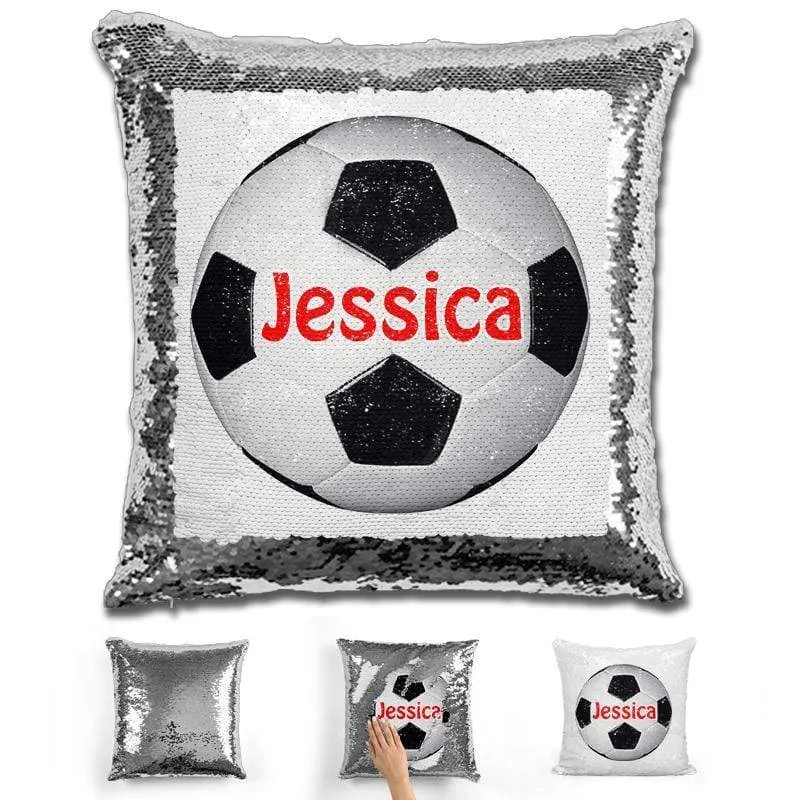Soccer Personalized Magic Sequin Pillow
