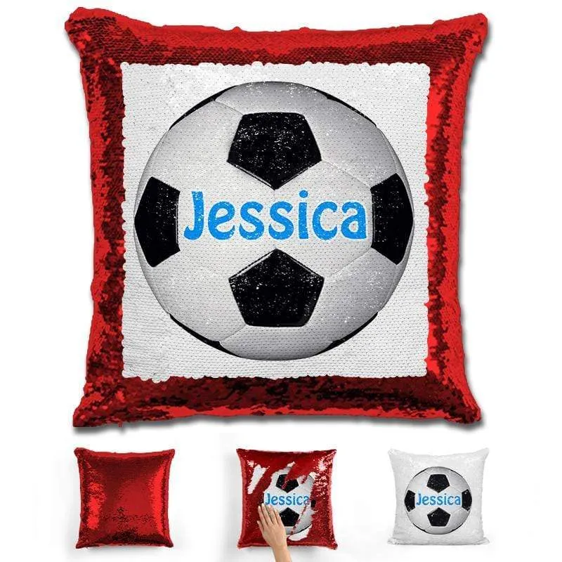 Soccer Personalized Magic Sequin Pillow