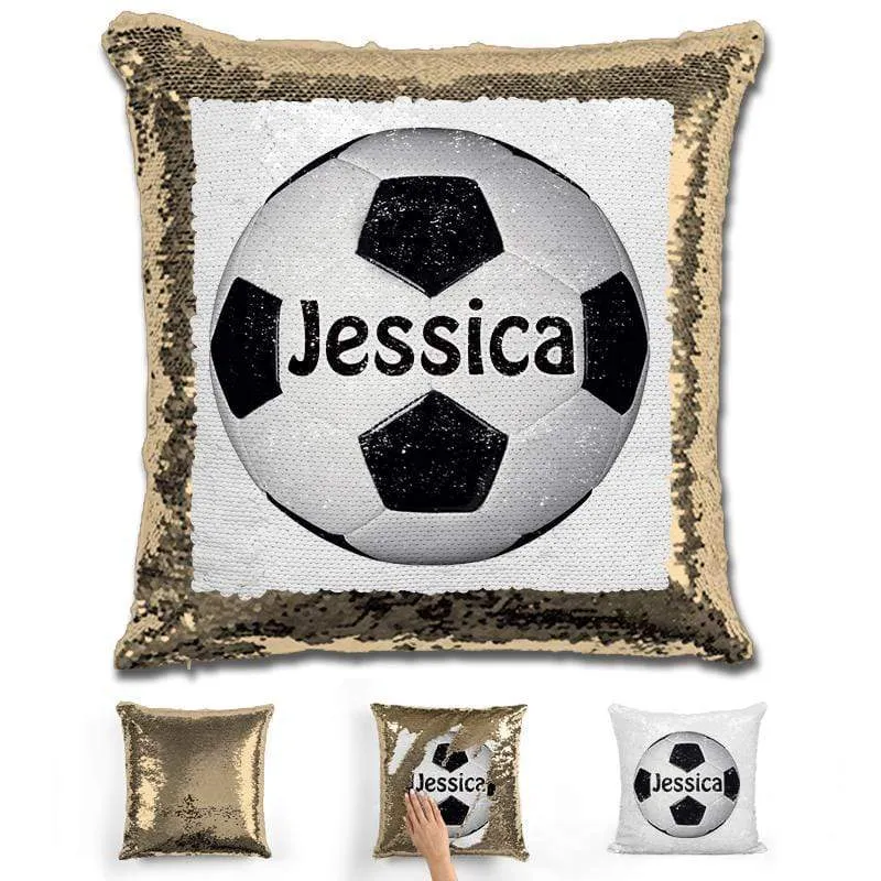 Soccer Personalized Magic Sequin Pillow