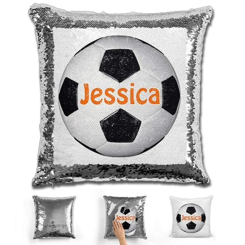 Soccer Personalized Magic Sequin Pillow