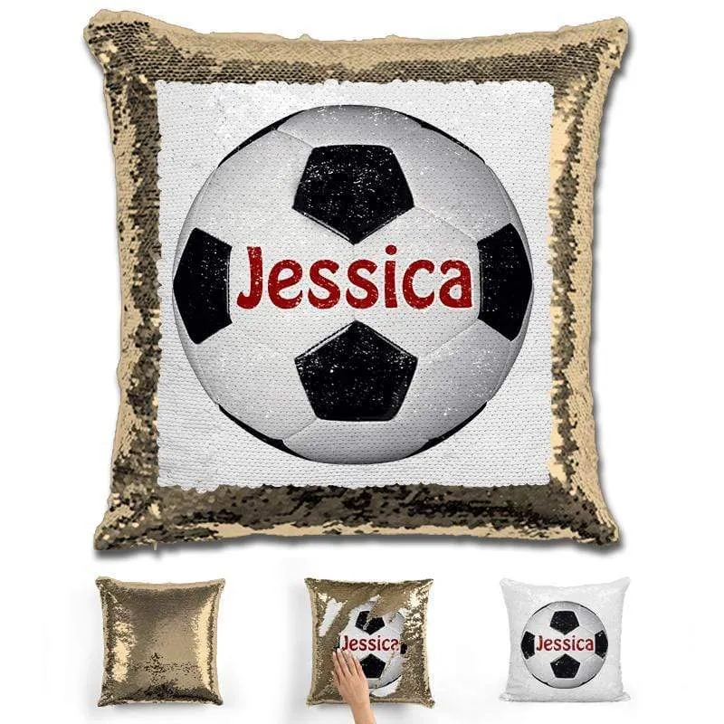 Soccer Personalized Magic Sequin Pillow