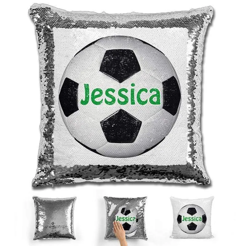 Soccer Personalized Magic Sequin Pillow