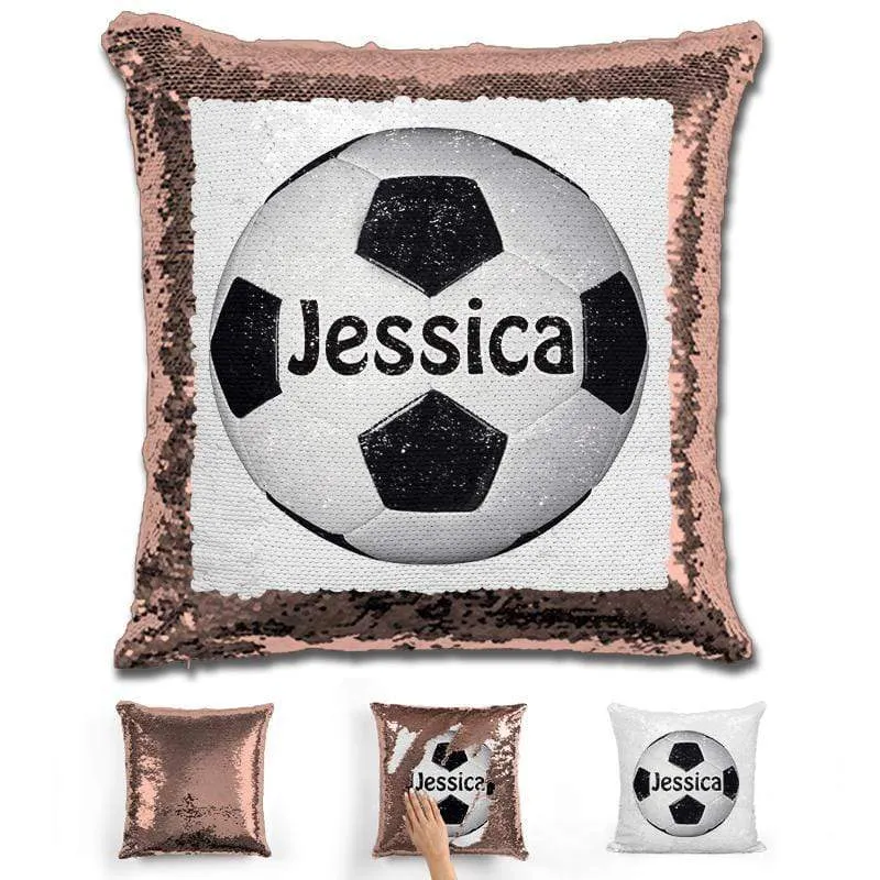 Soccer Personalized Magic Sequin Pillow