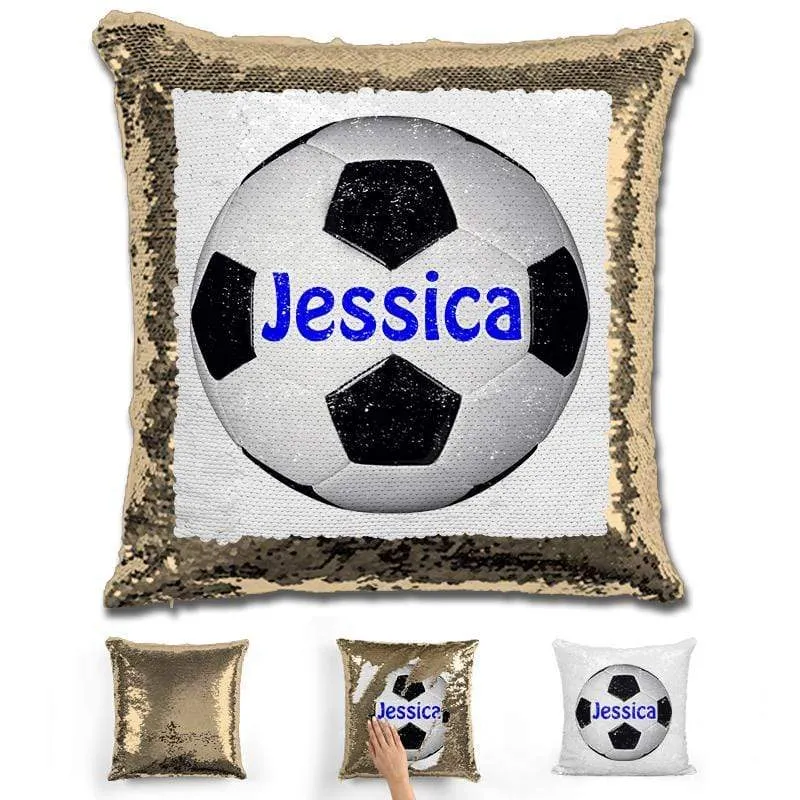 Soccer Personalized Magic Sequin Pillow