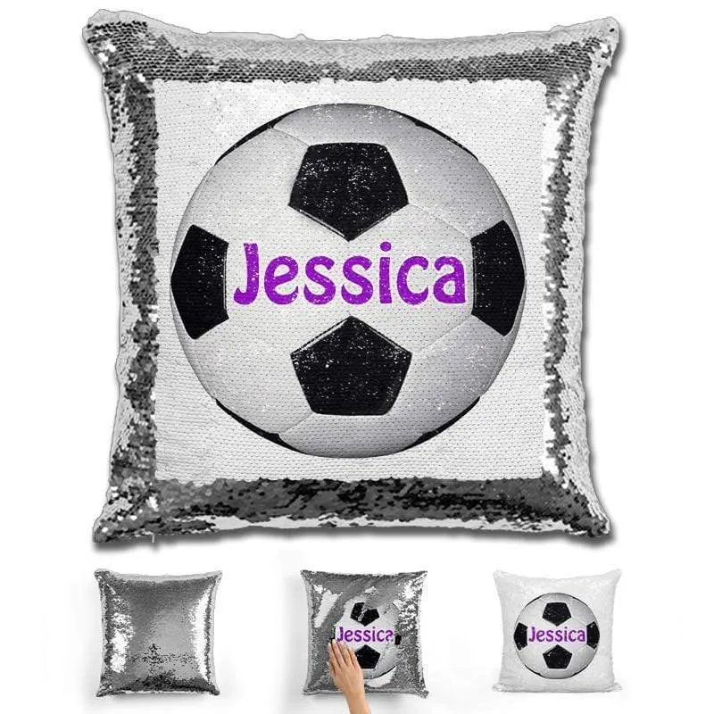 Soccer Personalized Magic Sequin Pillow
