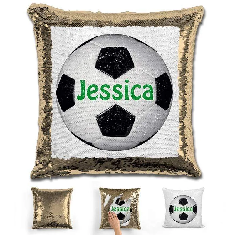 Soccer Personalized Magic Sequin Pillow