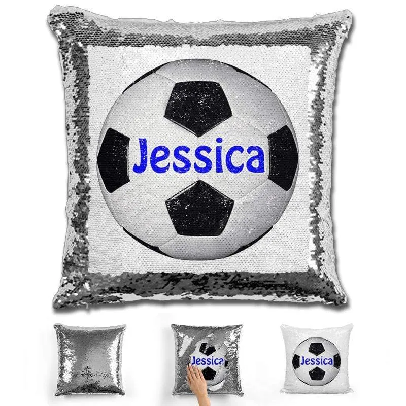 Soccer Personalized Magic Sequin Pillow