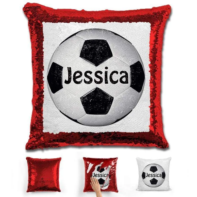 Soccer Personalized Magic Sequin Pillow