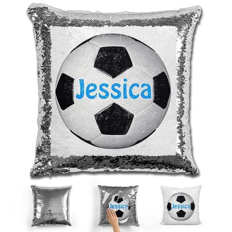 Soccer Personalized Magic Sequin Pillow