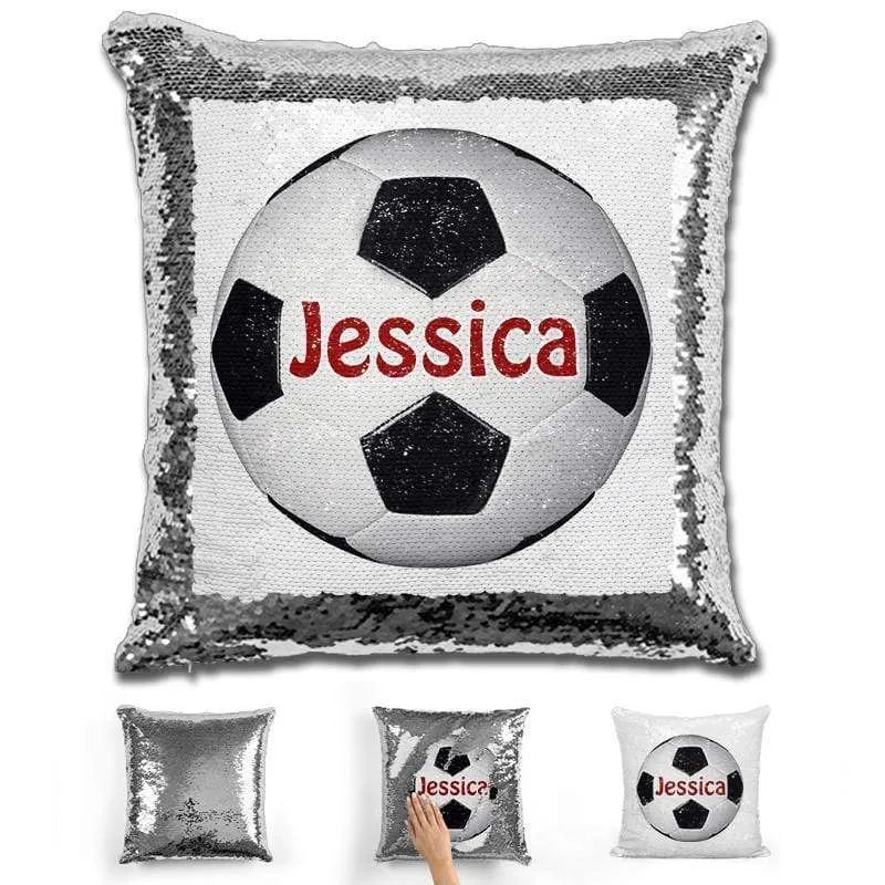 Soccer Personalized Magic Sequin Pillow