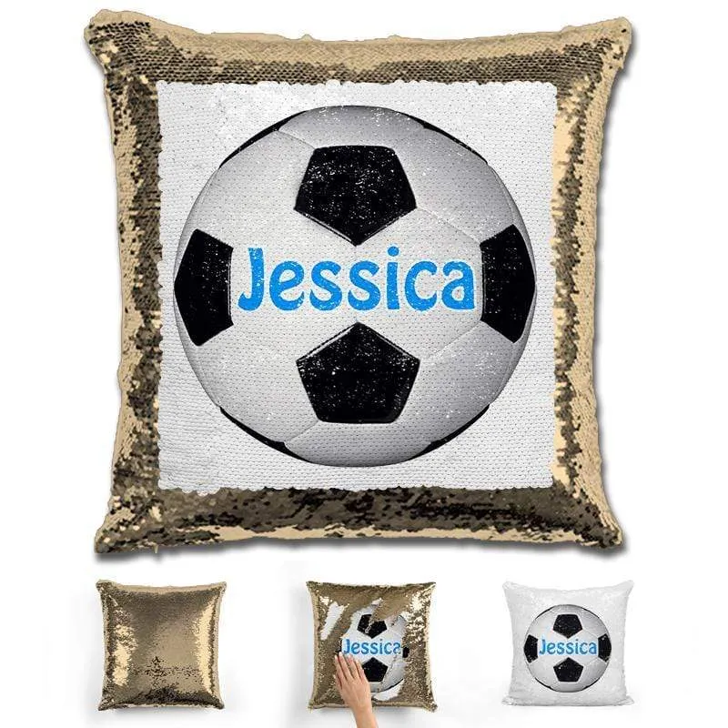 Soccer Personalized Magic Sequin Pillow