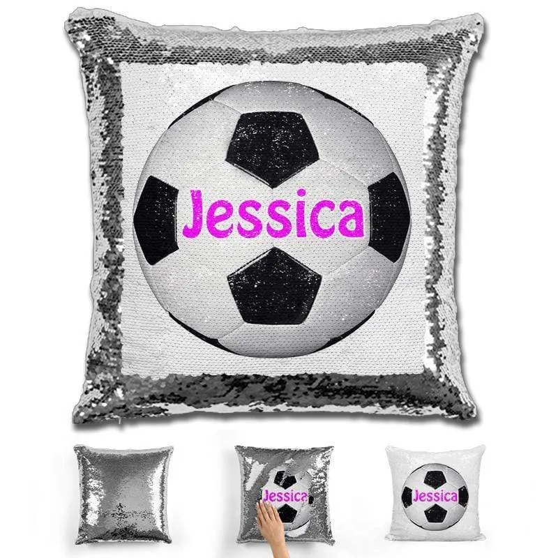 Soccer Personalized Magic Sequin Pillow