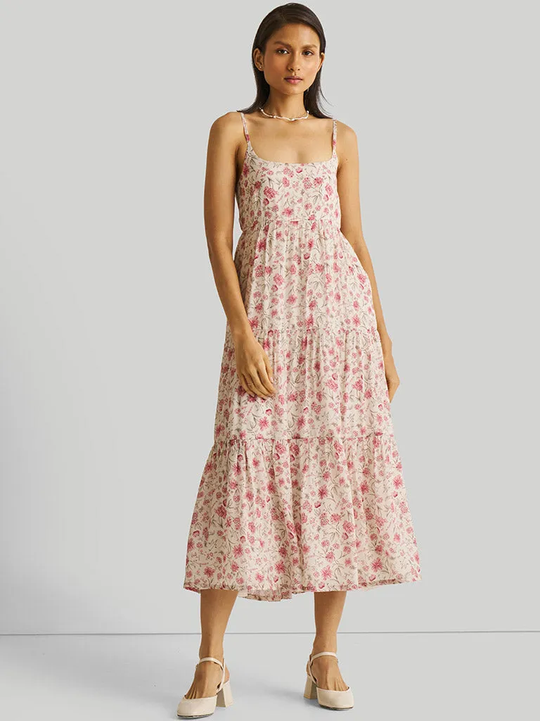 Strappy Tiered Floral Maxi Dress