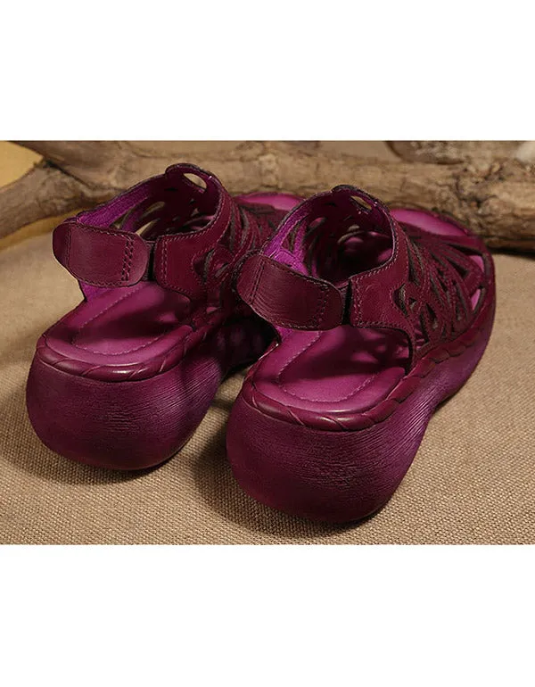 Summer Leather Fish Toe Vocation Sandals