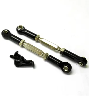 TD10203BK 1/10 Pulling Pull Steering Rods Upper Arms Linkage 2 Black 82-95mm