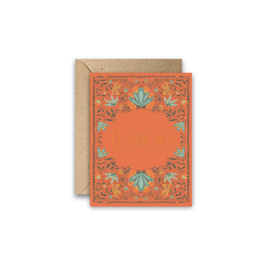 Thank You Sunny Bloom Gold Foil Gift Card