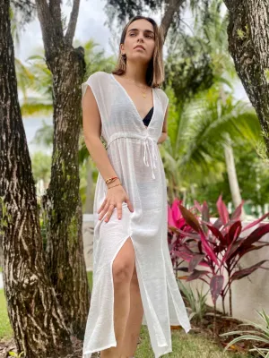 TIE MIDI DRESS
