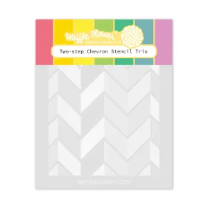 Two-step Chevron Stencil Trio