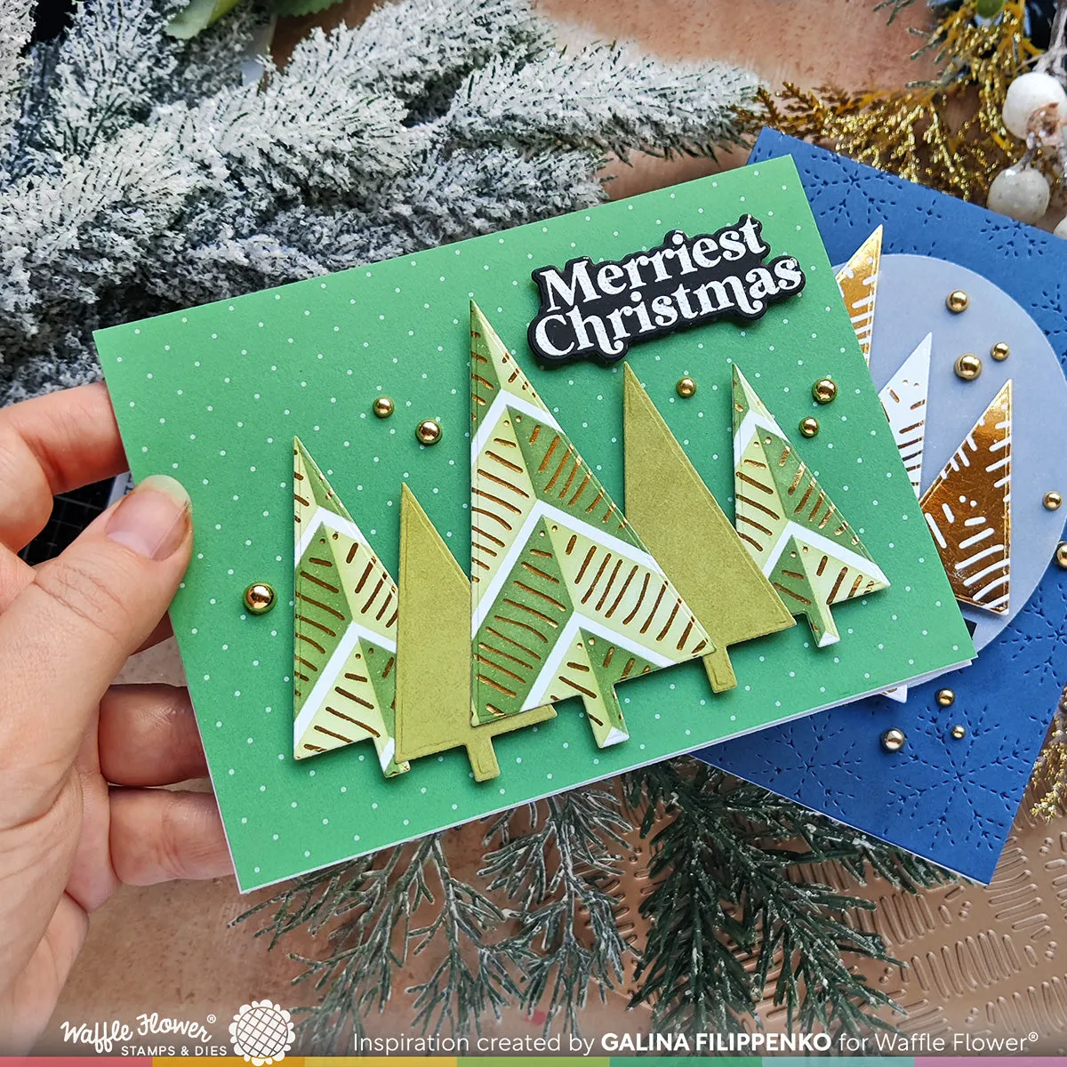 Two-step Chevron Stencil Trio