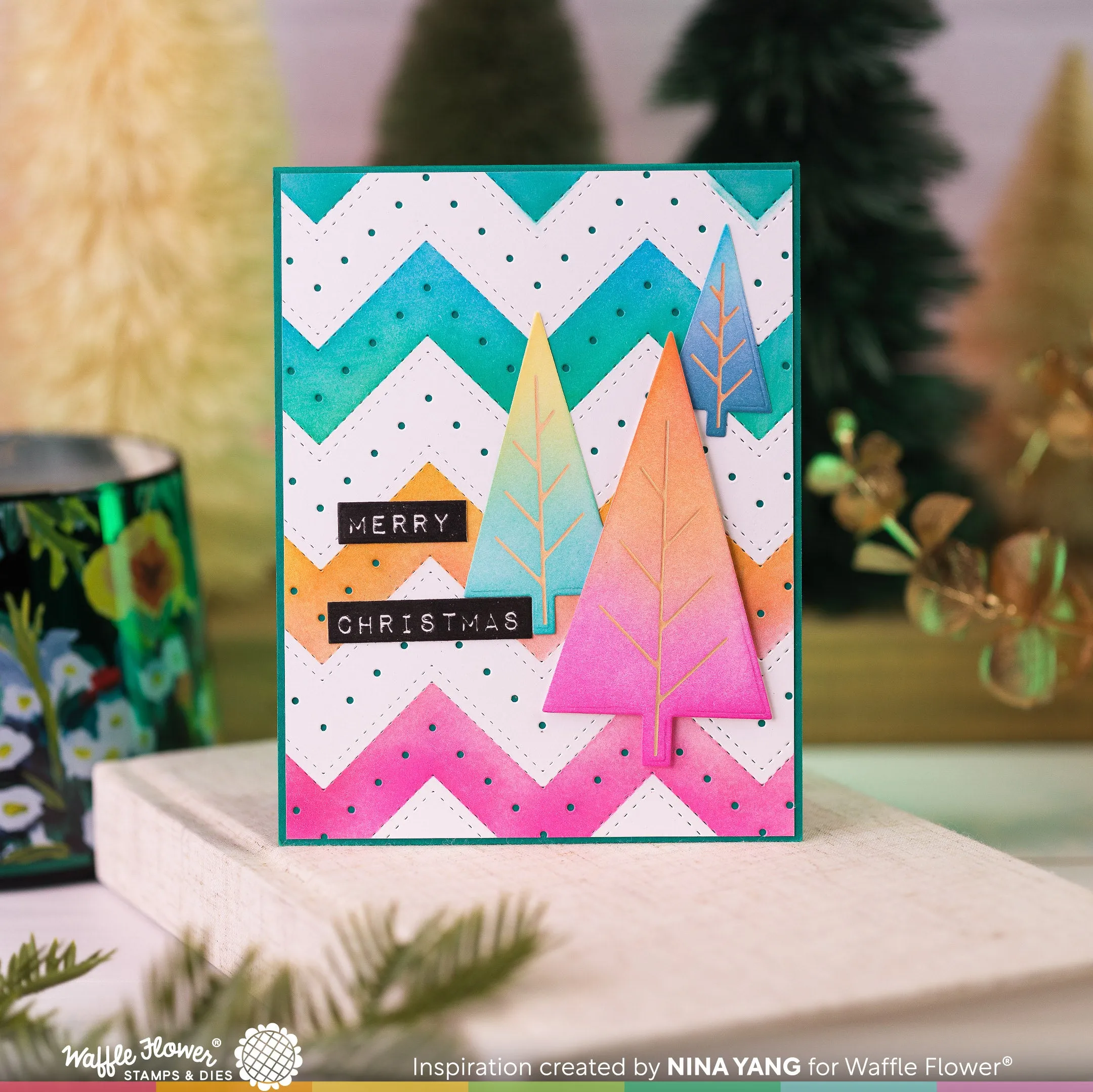 Two-step Chevron Stencil Trio