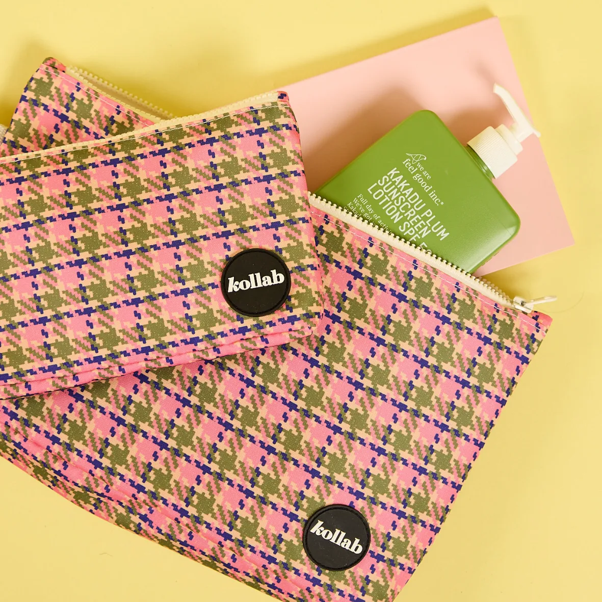Wet Bag Pink Houndstooth